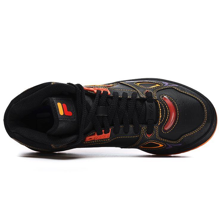 Fila Fusion Teratach Pack Ткань Синтетическая кожа Культурный Повседневный Средняя высота Ретро Баскетбольные кроссовки Женские кроссовки Фиолетовый Черный T12W243217FPB