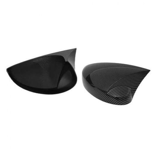 2X Carbon Fiber ABS Car Side Rear Mirror Trim Cover For Honda Civic -2024