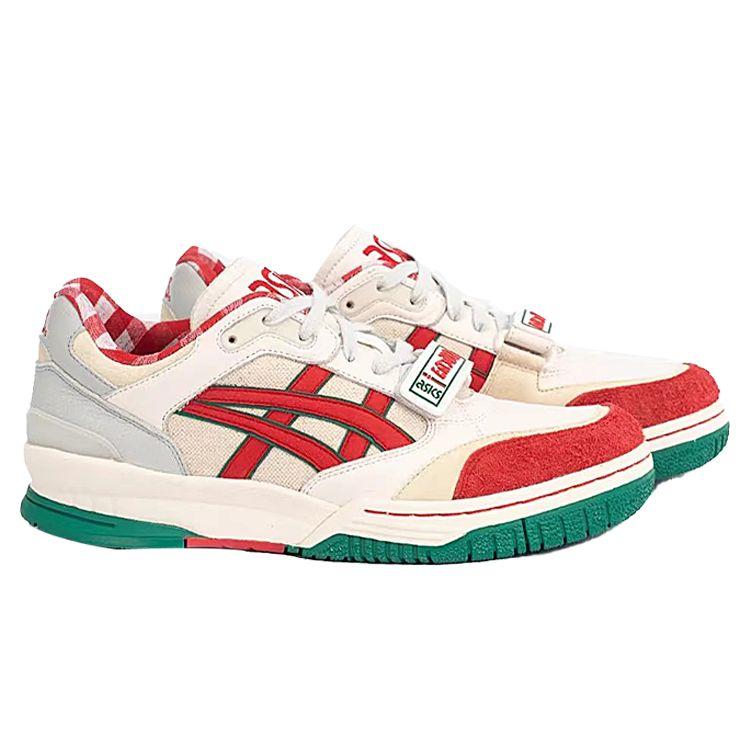 Asics Gel-Spotlyte Low V2 Национальное Доминирование Модные Повседневные Низкие Ретро Баскетбольные Кроссовки Унисекс кроссовки Бежевый Красный 1203A366-100