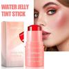 3-in-1 Cheek Lip Tinted Moistured Blush Stick Eyes Cheek Lip Brighten Cream Water Jelly Tint Stick Matte Contour Makeup