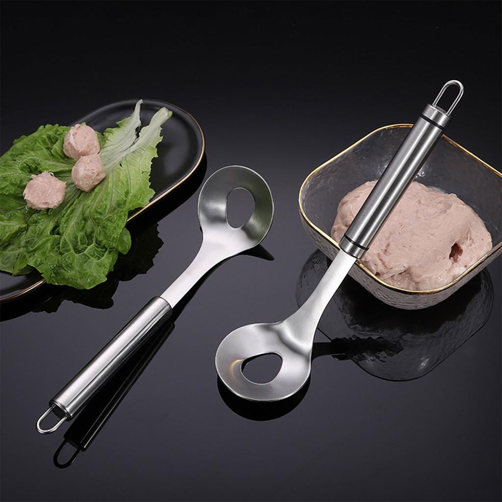 Ложка для фрикаделек из нержавеющей стали. Совок для фрикаделек. Антипригарная машина для приготовления фрикаделек.