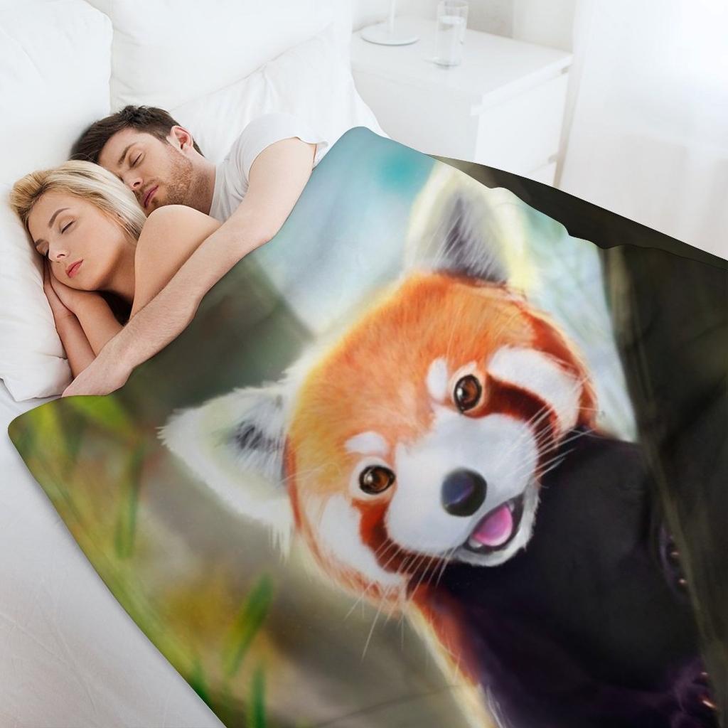 Red Panda Throw Blanket Moving Vintage Sofas Bed linens Blankets