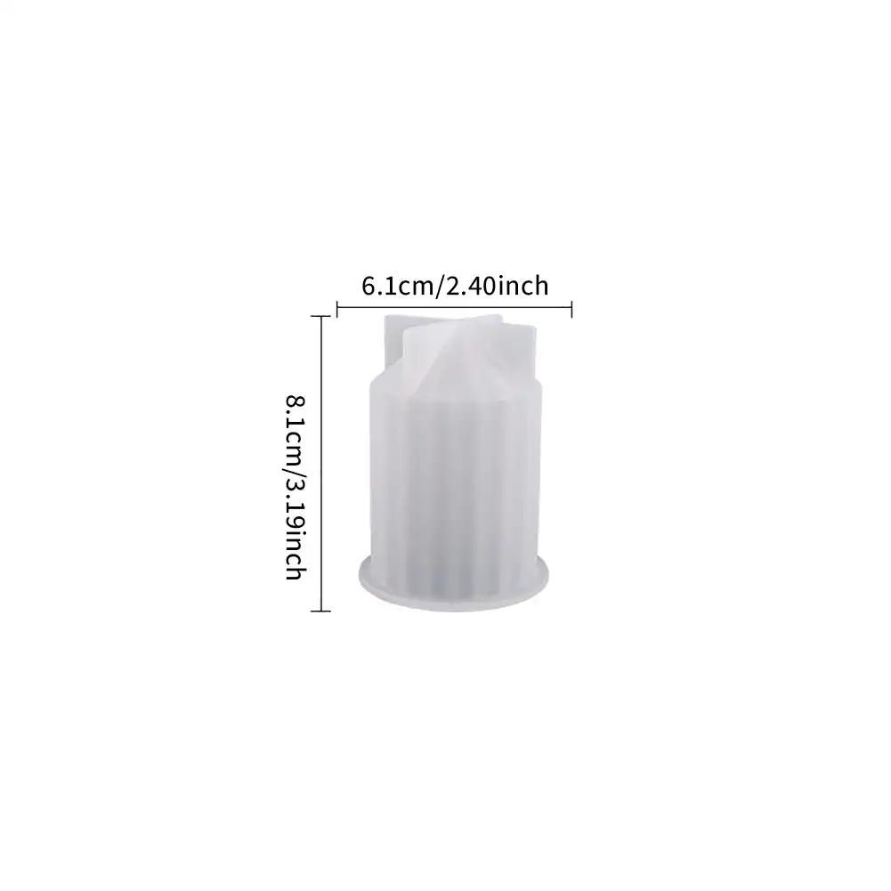 3D Striped Pointed Circular Vertebral Body Silicone Candle Mold DIY Handmade Resin Soap Making Supplies Cake Baking Mold Decor