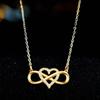 Heart Infinity Pendant Necklace Inlaid Rhinestones for Women Heart-shaped Jewelry Anniversary Birthday Gifts for All Women Girls