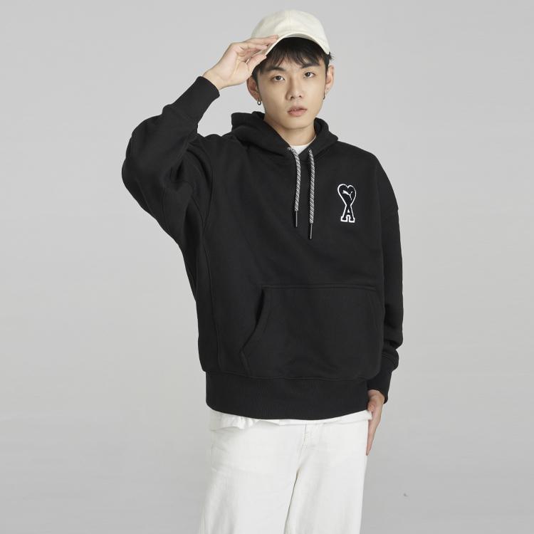 Puma X Ami Hoodie Black Unisex Tops 536231-01