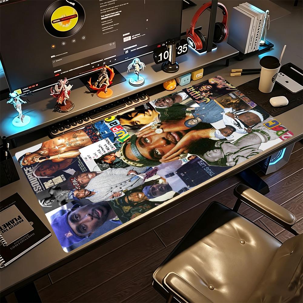 2pac Gaming Mouse Pad Desk Mat HD Print Desk Pad Non-Slip Rubber Base Perfect Gift for Gamers