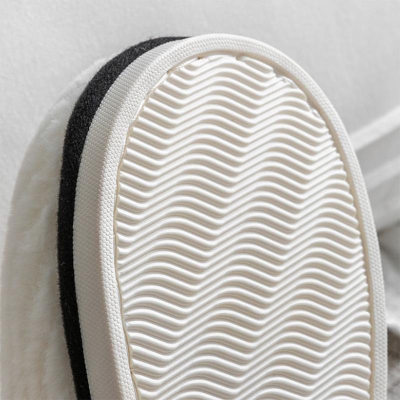 Slippers Indoor Cotton Men Women Nonslip Softsoled Shoes Warm Simple Plush Cotton Shoes Autumn And Winter