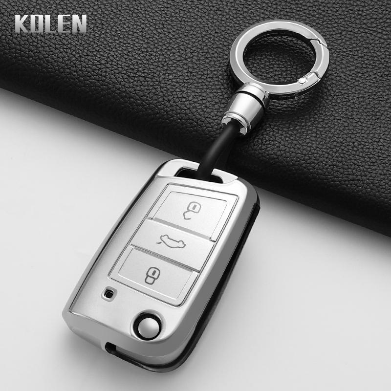 Для Vw Volkswagen Golf 7 Mk7 Tiguan Mk2 Для Seat Ateca Leon Fr 2 Ibiza ТПУ Чехол-футляр для автомобильного пульта ДУ Умные бесключевые аксессуары