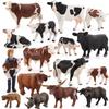 Animal Model Set: Cow, Buffalo, Ox, Rhinoceros, Bison, Bull - Educational Farm Toys for Kids