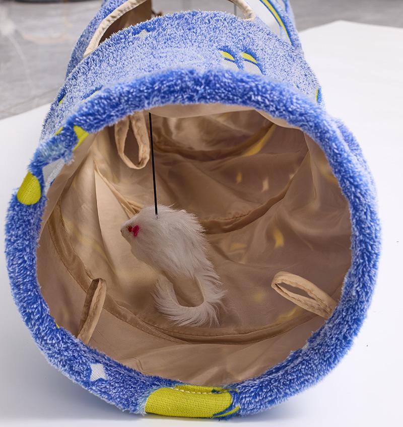 Luminous Foldable Cat Tunnel and Peek-a-Boo Self-Play Bed