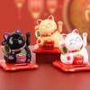Solar Powered Automatic Waving Cat Beckoning Fortune Cat Lucky Cat For Office Decor Car Ornament Birthday Gift Home Decoration