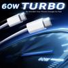 PD 60W USB C кабель для быстрой зарядки для iPhone 15 Pro Max Samsung S24 Ultra Weaving зарядный кабель для передачи данных Аксессуары