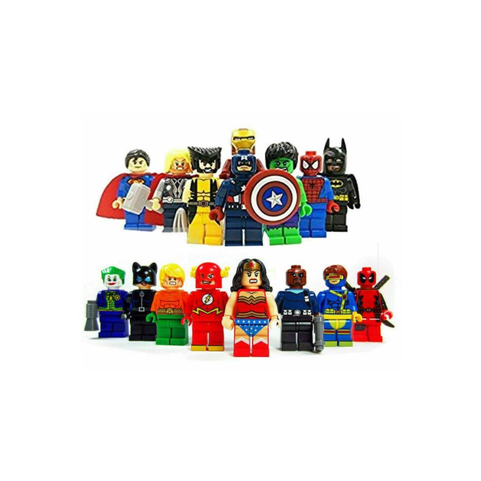 16 шт. Мини-фигурки супергероев Marvel Avengers Dc, совместимые с Lego