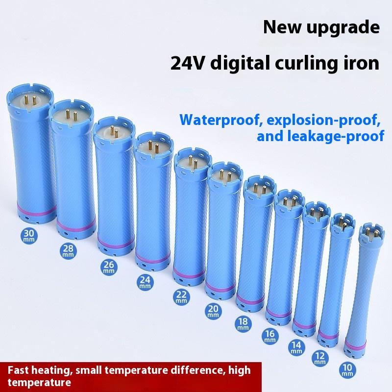 110 мм 24 В Цифровые бигуди для горячей завивки волос Электрические нагревательные бигуди Палочки Ролики Волнистые волосы Салон Парикмахерская Завивка Спиральные инструменты для укладки