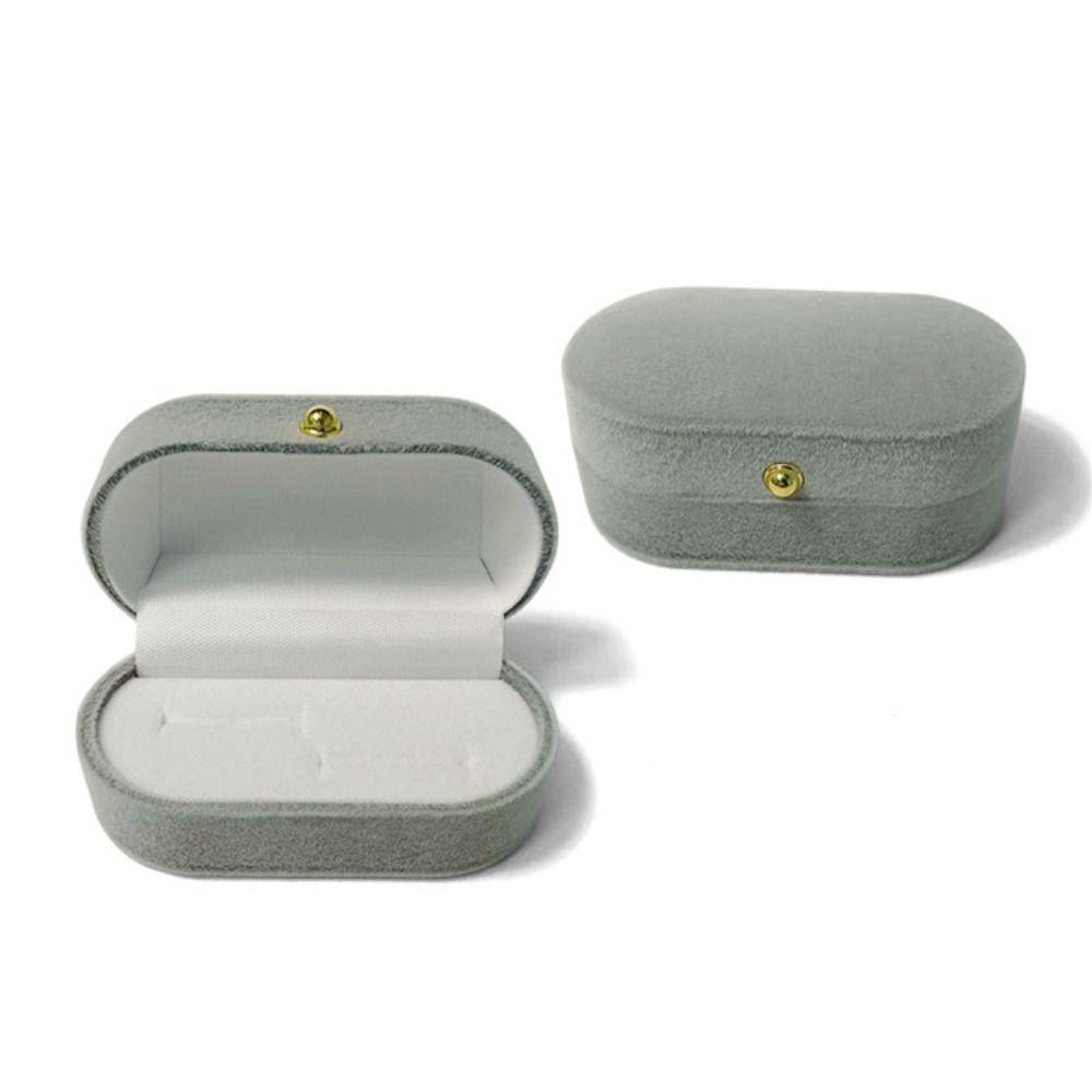 Бархатная витрина для ювелирных изделий, коробка для парных колец, коробка для серег в винтажном стиле, коробка для колец с двумя прорезями