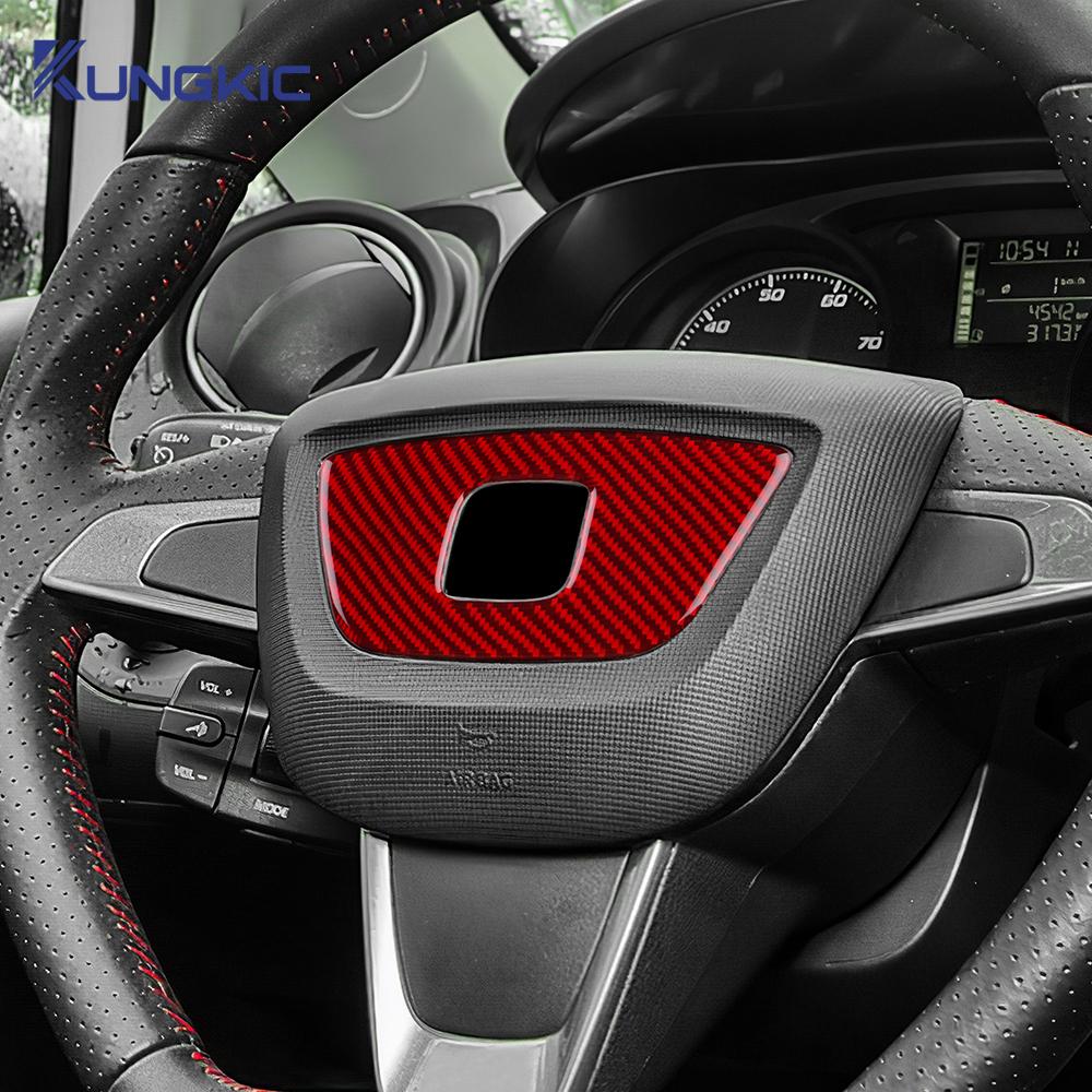 Наклейка из настоящего мягкого углеродного волокна для Seat Ibiza 2009 2010 2011 2012 2013 2014 LHD RHD Отделка центральной рамки рулевого колеса автомобиля Аксессуары