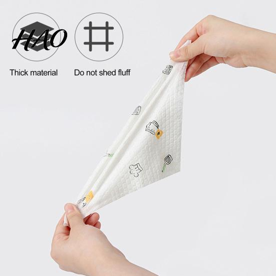 Kitchen Paper Towel Roll 50/100/200Pcs/Roll Super Water Oil Absorbent Wet Dry Dual Lint-free Use Food Grade Tear-off Reusable Washable Lazy