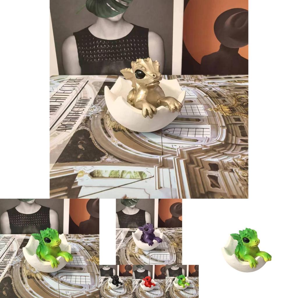 Милый Детеныш Дракона Вылупляющийся Яичная Скорлупа Декоративная Полимерная Поделка Для Современного Домашнего Декора