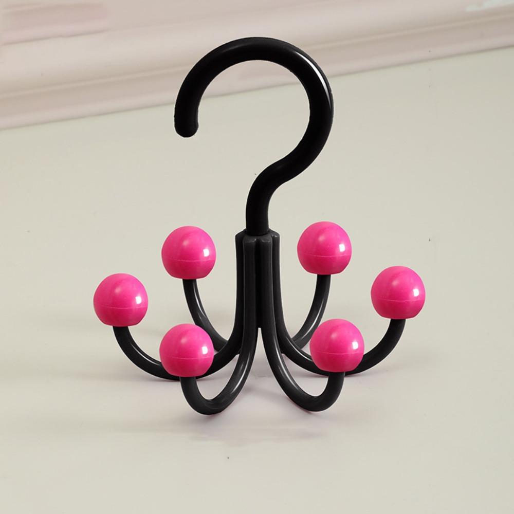 6pcs Space-Saving Dopamine Hook Hanger Six Claws Scarf Hat Bag Organizer  Laundry
