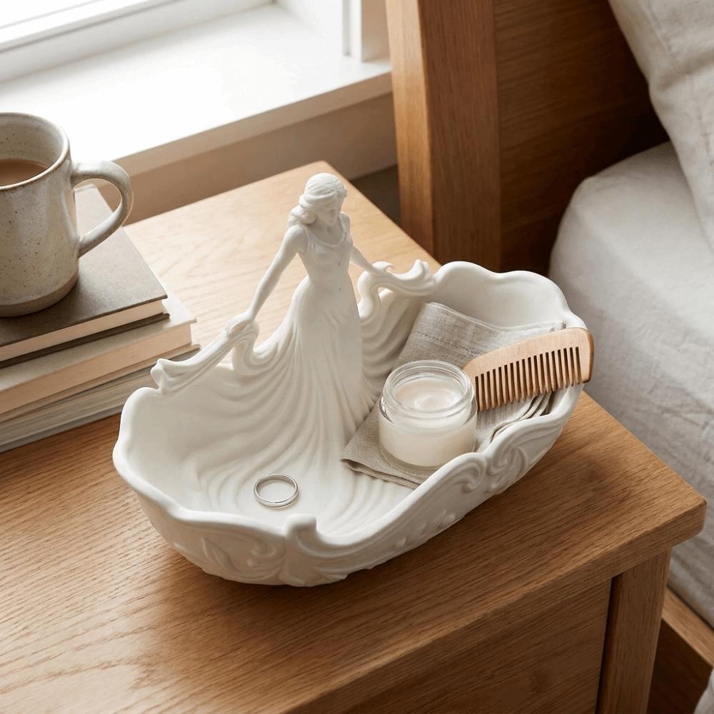 Elegant Decorative Storage Tray Simple Home Desktop Tray Vanity Countertop