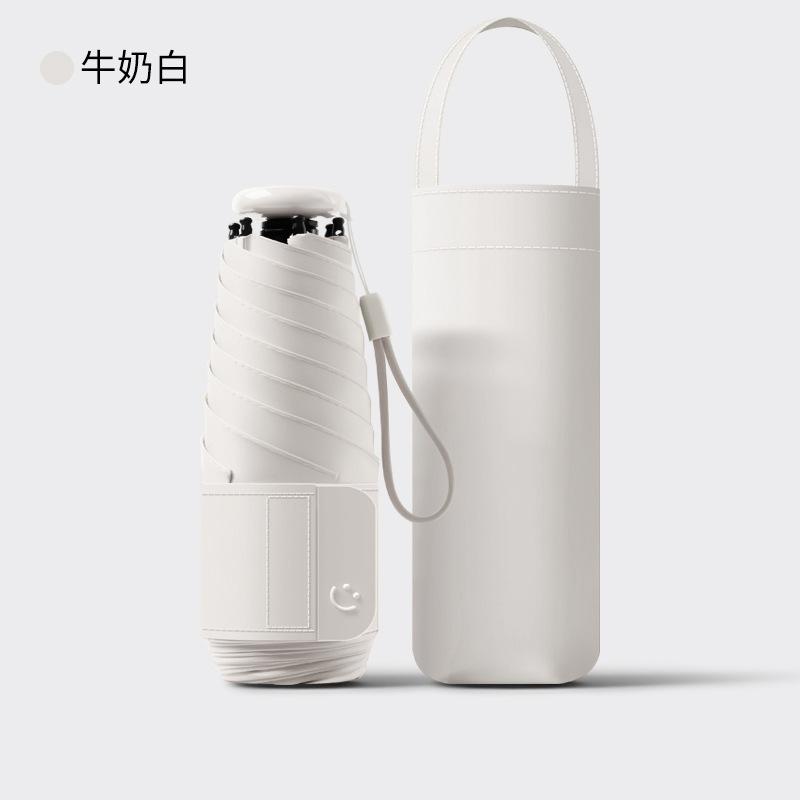 Original and Simple White Umbrella Sun Umbrella Lightweight and Small Sunshade 50% Off Capsules Sun Umbrella Sunscreen Umbrella UV Protection