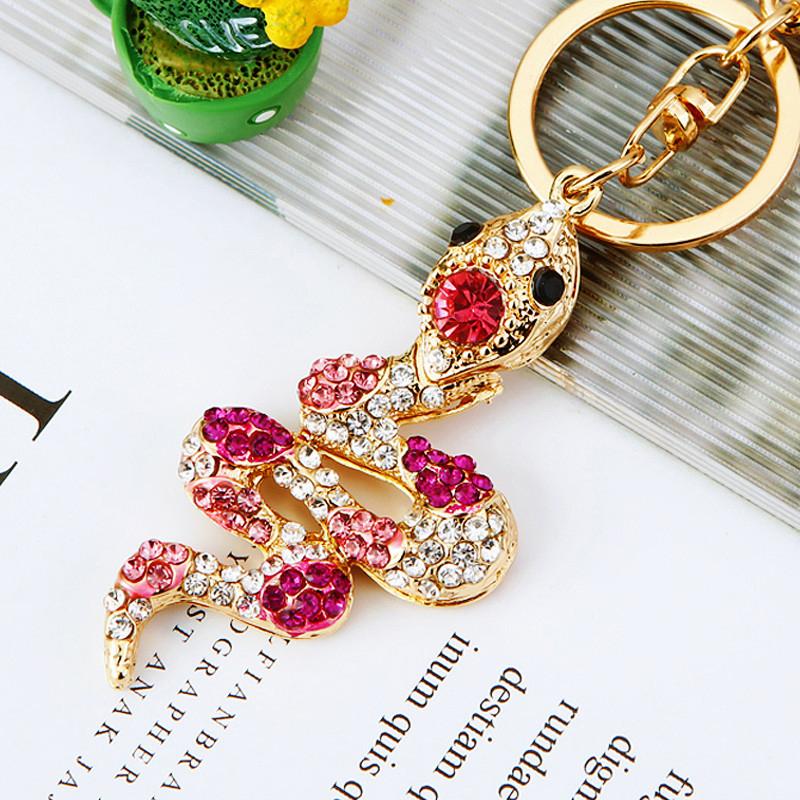 Мультфильм Стразы Китайский Зодиак Змея Подвеска Сумка Подвеска Украшение