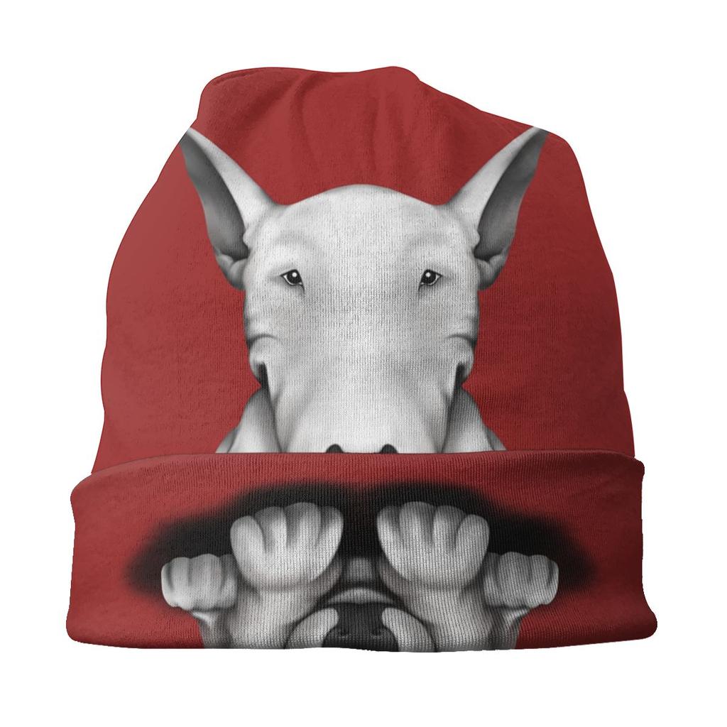 Английский бультерьер Skullies шапочки женские унисекс зимние теплые объемные шапочки шапка животное домашнее животное щенок вязаная шапка для лыж