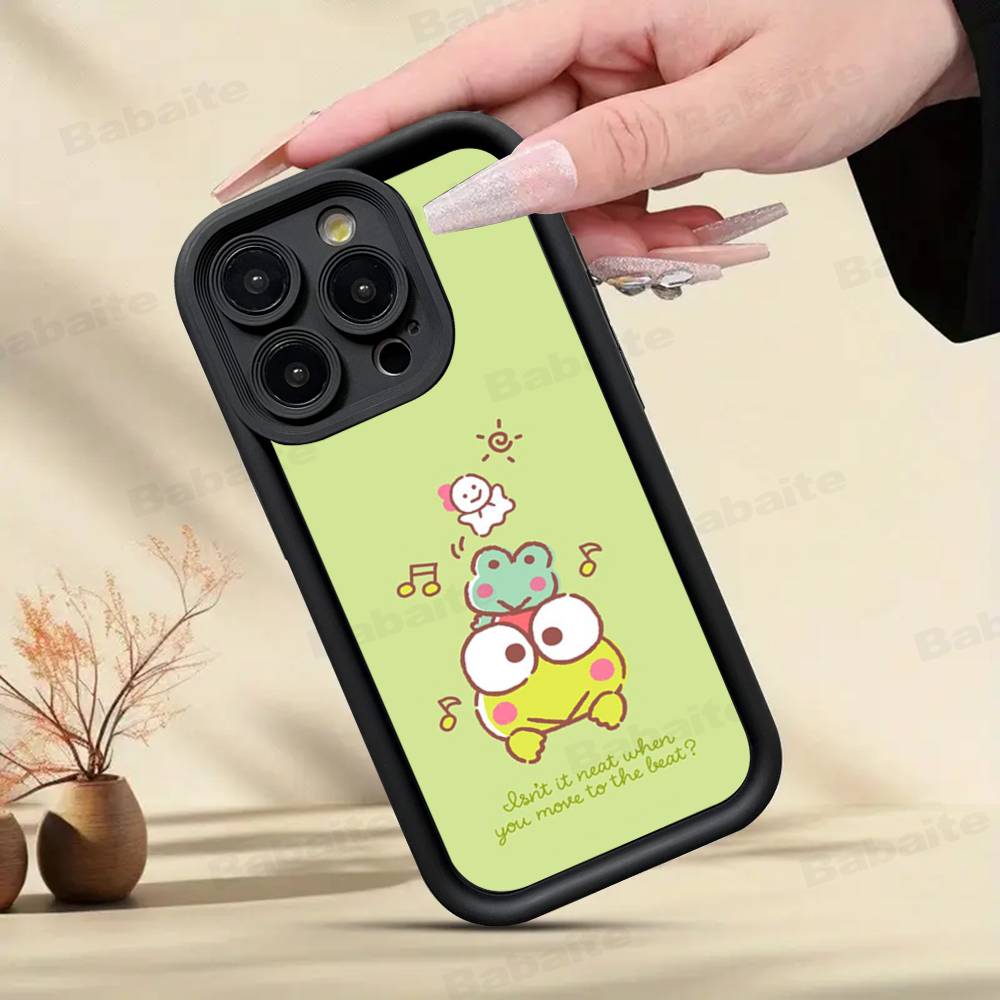 Милый Мультяшный Чехол для Телефона K-Keroppis Для IPhone 11 12 13 16 15 17 14 Pro Max Мягкий Силиконовый Чехол Funda