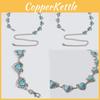 Women Waist Metal Chain With Heart Shaped Turquoise For Chic Winter Accessories