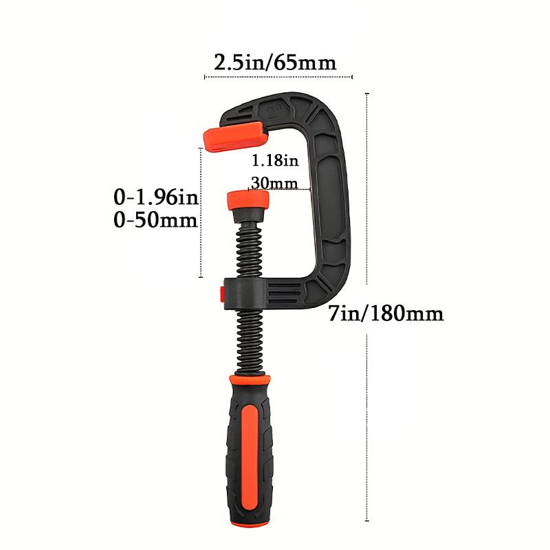 Набор С-образных приспособлений, Сверхпрочная Т-образная ручка для открывания, Промышленный С-образный зажим, подходящий для деревообработки, сварки, строительства