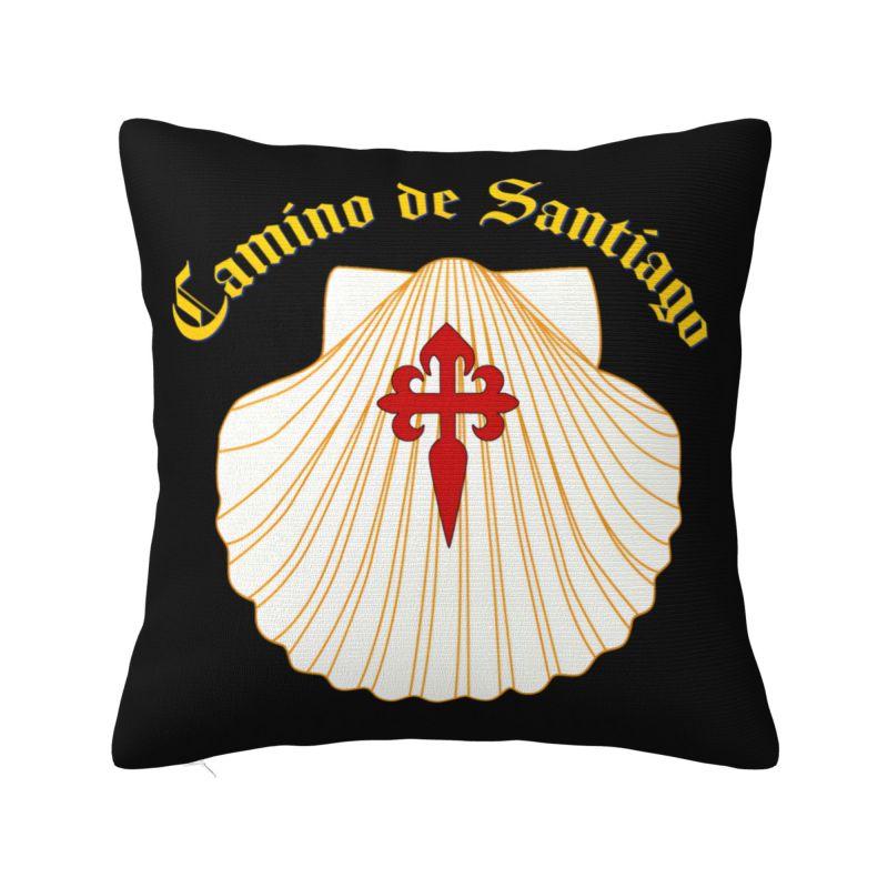 Buen Camino De Santiago Throw Pillow Covers Bedroom Decoration Cute Cushions Cover For Sofa Chair Square Polyester Pillowcase