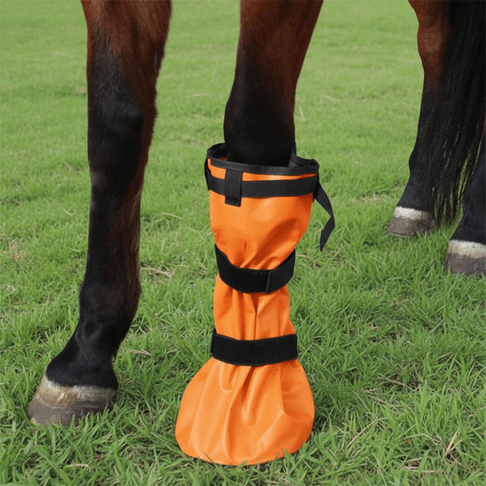 Elastic Bands Hoof Soaking Boot Easy Use Design Hooves Care Treatment Common Equine Hooves