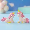 4Pcs Cartoon Mini Unicorn Ornaments Unicorn Party Cake Decoration Gifts For Kids Girls Happy Rainbow Horse Birthday Party Decors