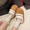 Fur Slippers For Women Winter Fluffy Fashion Warm Thick Sole Plush Cozy Slides For Home Indoor Platform Shoes