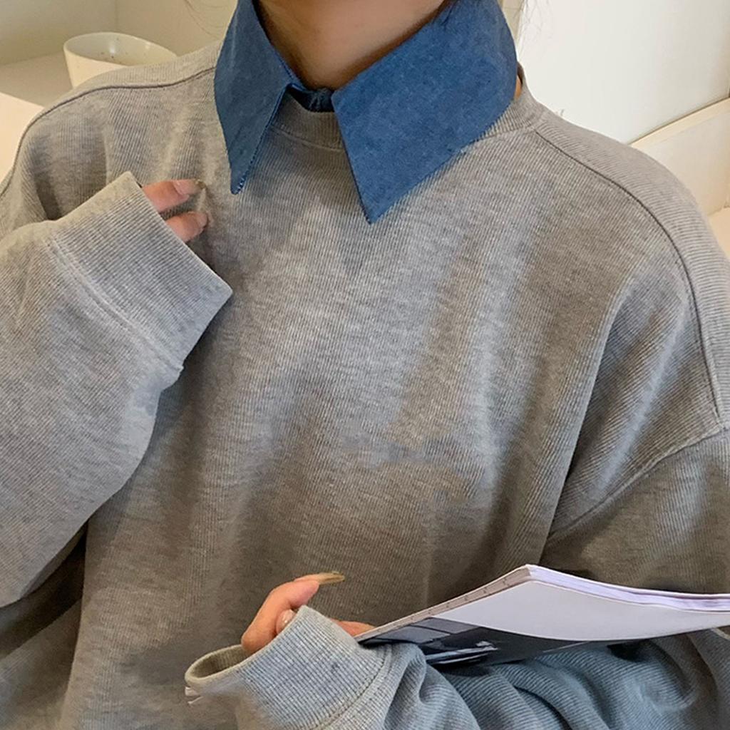 Women's Detachable Collar Fancy Dress Collar Breathable Stylish Denims Collar Jackets Accessory