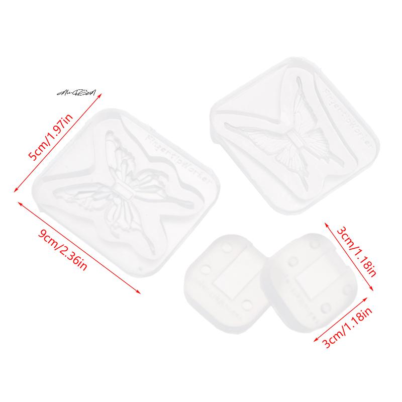 Butterfly Nail Display Stand, DIY Silicone Mold, 3D Carving Stamping Plates, Tip Holder, Practice Stand, False Nails Tips
