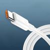 66W Charging Wire Dual TYPE-C Flash Charging Orange Rubber Core 6A Super Fast Charging Data Cable