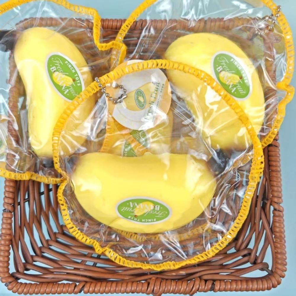 Slow Rebound Material Banana Squeeze Toy Handmade Slow Rising Squishy for Anxiety Relaxation