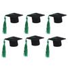 6Pcs Wine Bottle DIY Tassels Bachelor Cap Mini Graduation Hat Doctoral Cap Top Hat