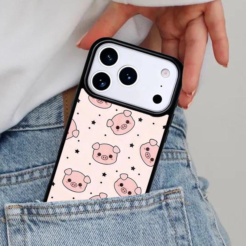 Милый Чехол для Телефона со Свиньей для iPhone 17ProMax 12 13 14 15 16e 17 Pro Max Plus Air Cover
