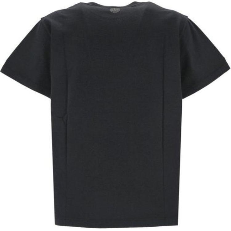 STONE ISLAND FW24 Хлопковая футболка с логотипом, короткий рукав, мужские топы, серый 81152NS80-V0062