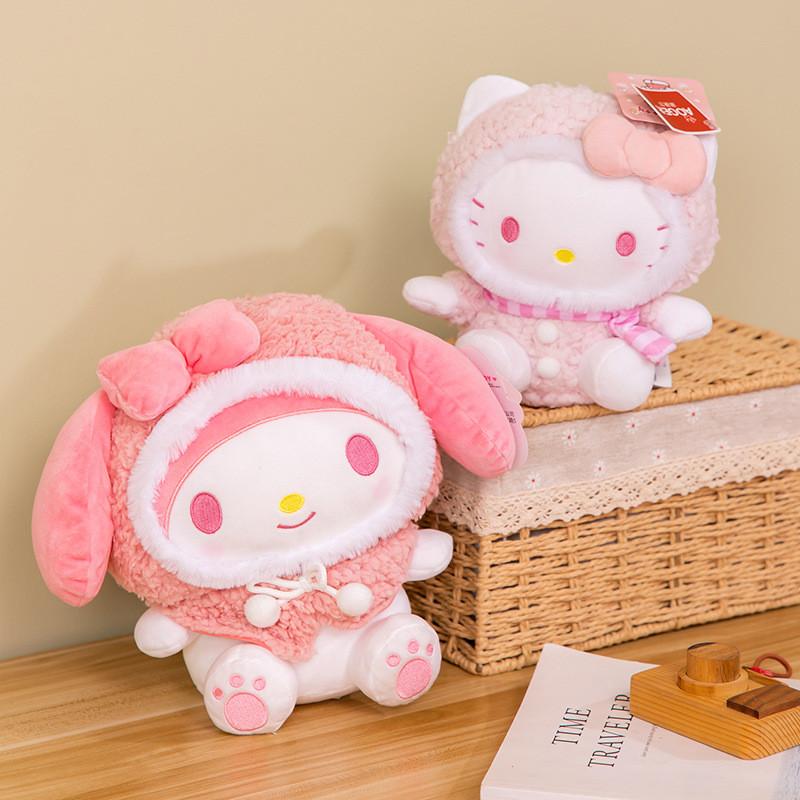 Очаровательные лицензированные Sanrio плюшевые куклы Куроми и Мелоди, мягкие, милые, набивные животные для детей