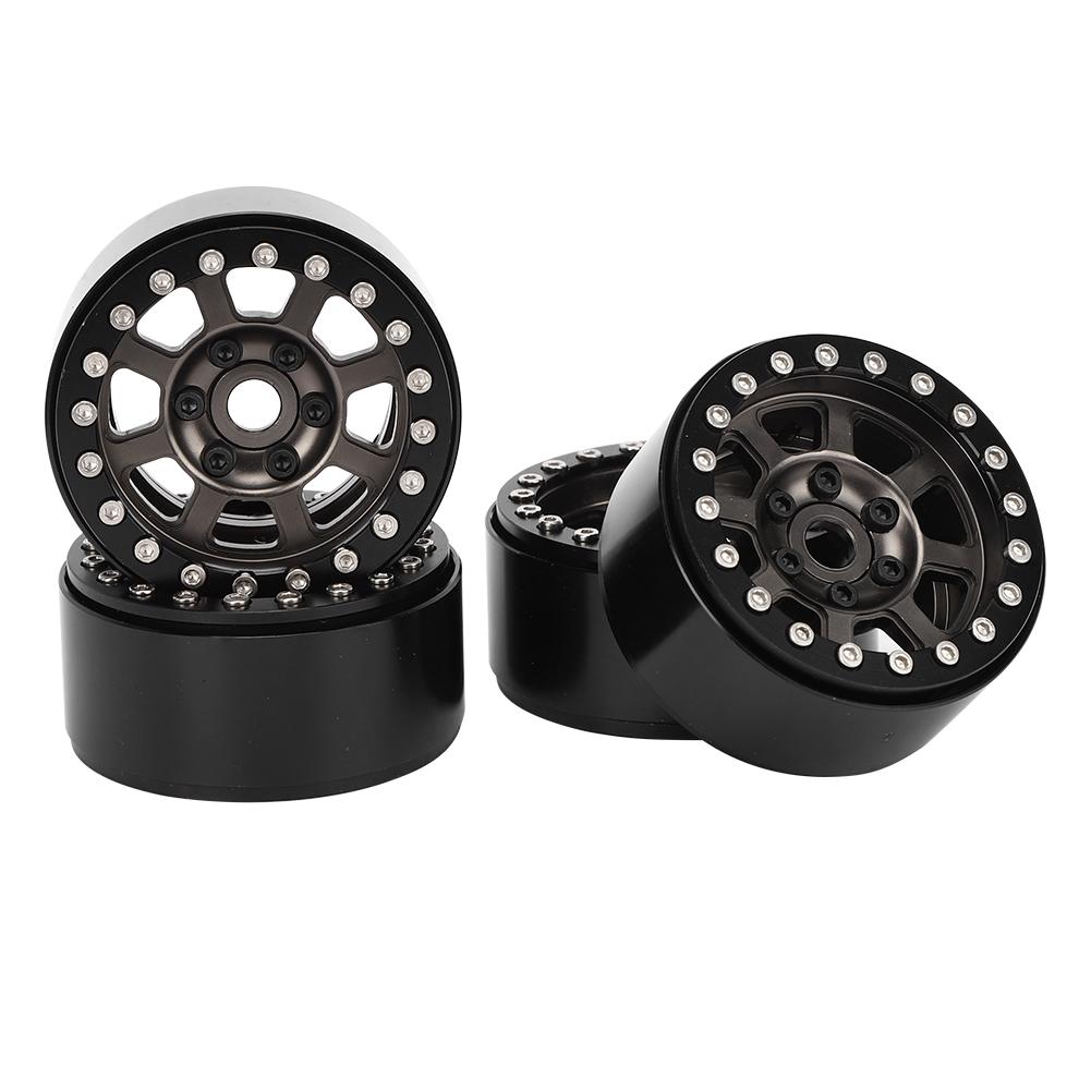 4pcs Set Wheel Rim Metal Upgrade Accessory Fit for RGT 86100 1 10 RC CarTitanium R86083T