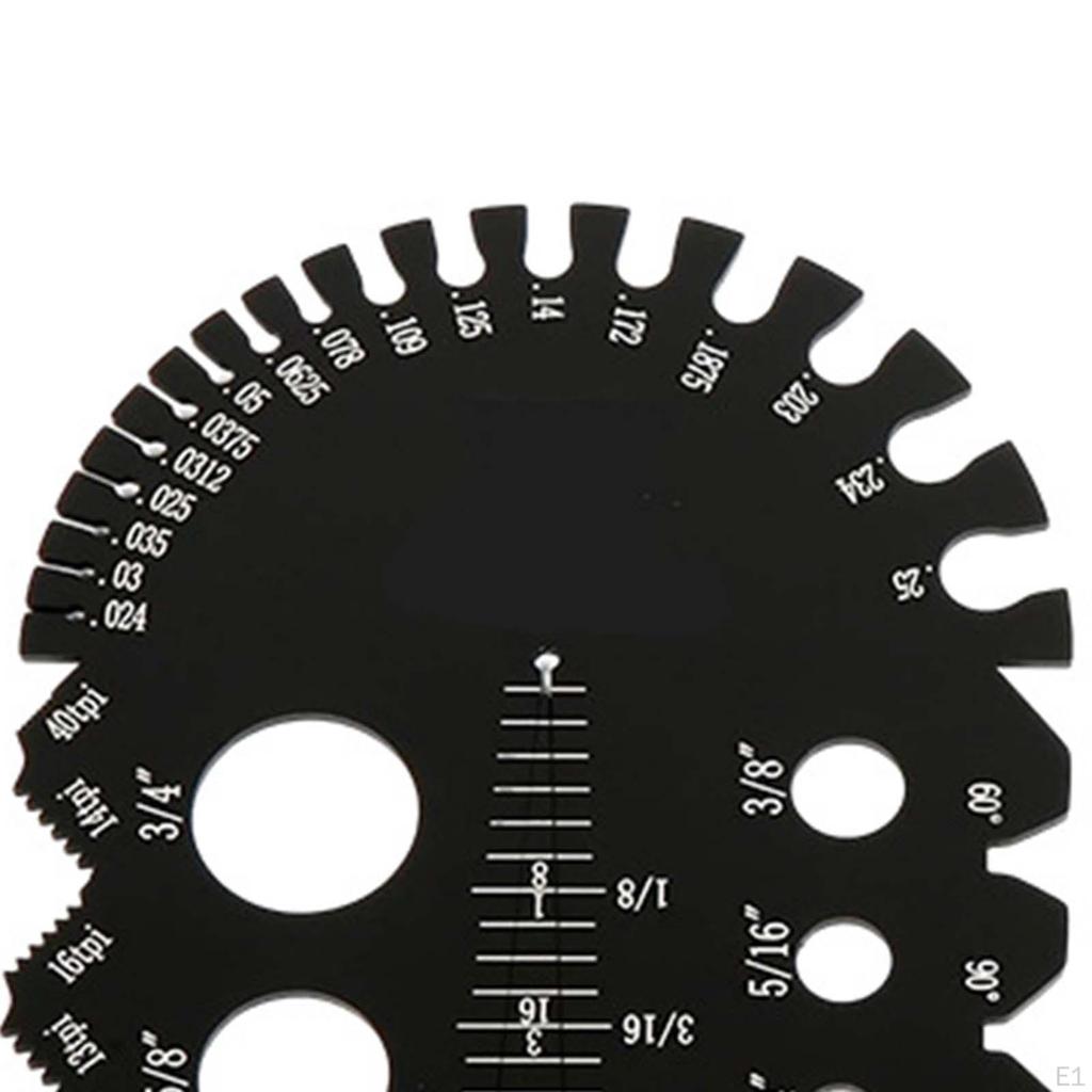 Калибр для измерения резьбы винта, метрический, имперский, удобный, черный калибр для проверки гаек и болтов
