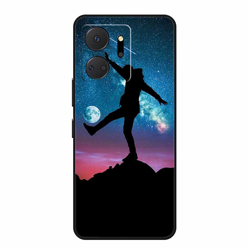 Чехол для телефона Honor X7a Задняя крышка Чехол X 7 a Coque Ударопрочный Черный Силикон Мягкий Funda Для Honor Play 7T 7 T Чехол Play7T Capa