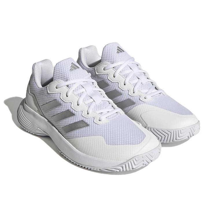 (WMNS) adidas GameCourt 2.0 'White Silver Metallic' Women's HQ8476