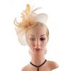 Church Kentuck-y Derby Pearl Mesh Flower Feather Fascinator Hat  for Women