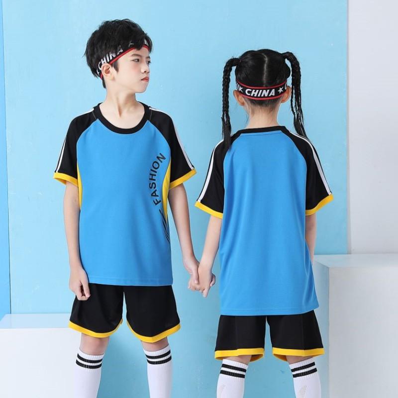Kids Soccer Jersey Set Boys Short Sleeve Football Uniform Training Match Sportswear Children