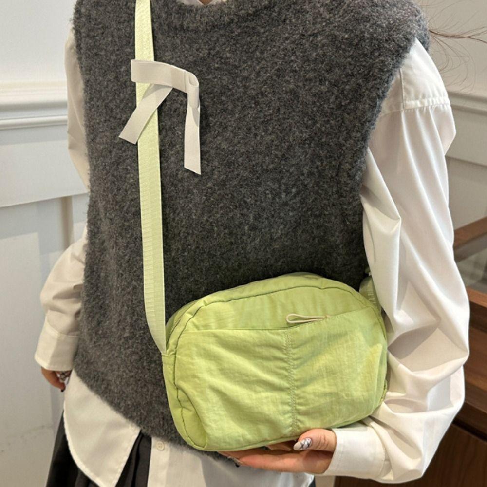 Large Capacity Nylon Square Bag Japanese Style Versatile Waist Pack Sling Crossbody Bag Travel