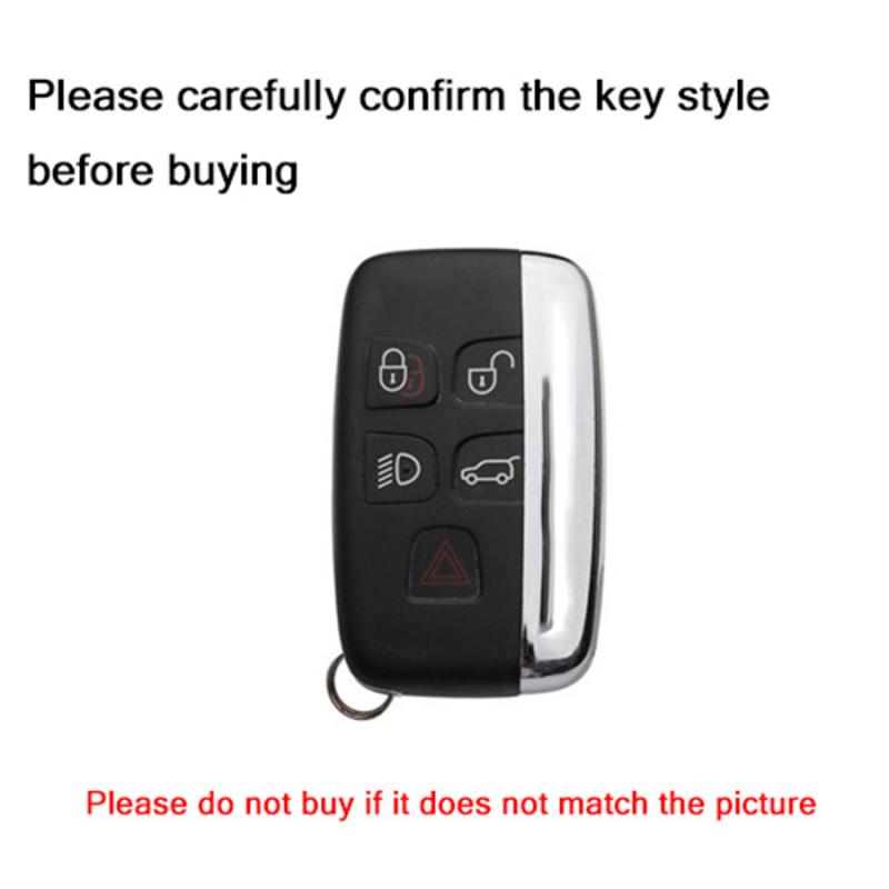 Genuine Leather Car Key Case With Keychain And Chain For Land Rover